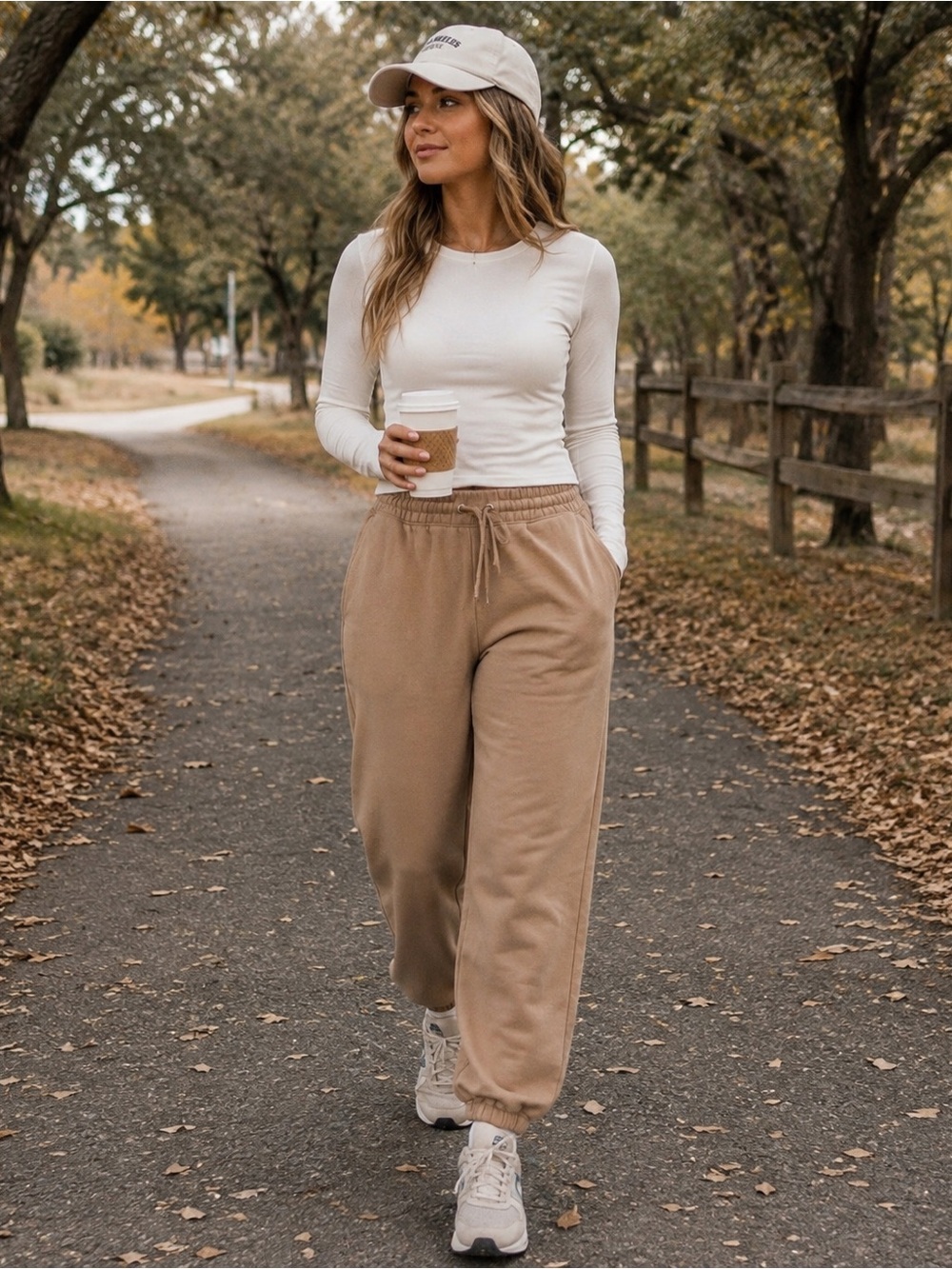 🫎ABERCROMBIE Soft A&F Max Essentials Soft Tan/Camel Sweatpant Jogger - Small